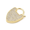 Brass Micro Pave Cubic Zirconia Pendants KK-P299-13G-2