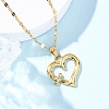 201 Stainless Steel Pendant Necklace for Women NJEW-F335-02G-02-4