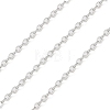 Anti-Tarnish Rhodium Plated 925 Sterling Silver Cable Chains STER-E072-02P-03-1