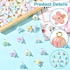 90Pcs 9 Styles Acrylic Pendants PALLOY-CJ00072-3