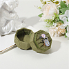 Velvet Cover Plastic Couple Ring Box VBOX-WH20003-001B-3