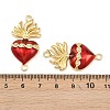 Brass Pave Clear Cubic Zirconia Connector Charms X-KK-L251-18G-01-3