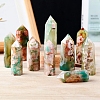 Point Tower Natural Green Cherry Blossom Agate Home Display Decoration PW-WG57748-02-2