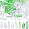 100Pcs 4 Colors Baking Paint Transparent Glass Pendants FIND-SC0023-48-1