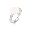 Adjustable Brass Pad Ring Base Findings KK-K110-01P-NR-1