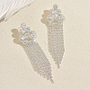 Brass Rhinestone Stud Earrings for Women LM8742-4