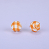 Printed Round Silicone Focal Beads SI-JX0056A-201-1