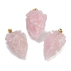 Raw Rough Natural Rose Quartz Pendants G-G162-01G-01-1