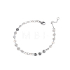 304 Stainless Steel Flat Sequin Chains Bracelets BJEW-OY001-03P-3