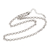 6MM 304 Stainless Steel Rolo Chain Necklaces for Men Women NJEW-H093-07C-P-5