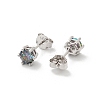 925 Sterling Silver Moissanite Rhinestone Stud Earrings EJEW-U042-05P-01-2