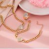 Alloy Crystal Rhinestone Bracelets & Necklaces & Rings Sets FS-WGAABD3-01-1