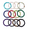 12Pcs 12 Styles 8mm Mixed Gemstone Round Beaded Stretch Bracelets Sets BJEW-JB10929-4