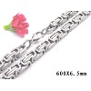 201 Stainless Steel Byzantine Chain Necklaces NJEW-V0299-04-1
