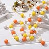 160Pcs 4 Colors Farmhouse Country and Rustic Style Painted Natural Wood Beads WOOD-LS0001-01L-5