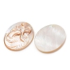 Natural Yellow Shell Carved Cabochons SHEL-G024-02B-2