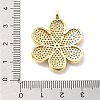 Brass Micro Pave Clear Cubic Zirconia Pendants KK-L228-47G-3