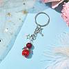 Alloy with Glass Seed Beads Keychain KEYC-MZ00010-04-2