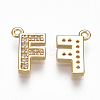 Brass Cubic Zirconia Charms KK-S348-330F-2