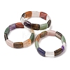 Rectangle Natural Mixed Stone Beaded Stretch Bracelets for Women Men GG-CBA9ACE-C12-4