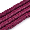 Handmade Polymer Clay Beads Strands CLAY-R089-6mm-173-1
