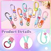 8Pcs 8 Styles Colorful Heart-Shaped Polyester Knot Pendant Decorations ST-CJ0028-14-3