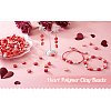 Valentine's Day Theme Handmade Polymer Clay Beads FIND-CW0001-25-20