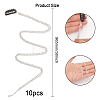 10Pcs Rhinestone Snap Hair Clips Tassel Hair Extension Chain OHAR-CA0001-06-2