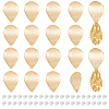 16Pcs Brass Drawbench Stud Earring Findings KK-BC0011-40-1