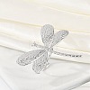 Anti-Tarnish 304 Stainless Steel Dragonfly Open Cuff Rings RJEW-M047-07P-1