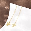 Bird Brass Micro Pave Clear Cubic Zirconia Ear Thread EJEW-H182-08G-1