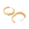 Brass with Cubic Zirconia Hoop Earrings EJEW-G363-10KCG-2