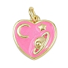 Brass Enamel Pendants KK-B150-04G-01B-1