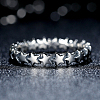 Anti-Tarnish Star Rhodium Plated 925 Sterling Silver Finger Rings RJEW-FF0003-07-19mm-4