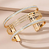 Hollow Alloy Arm Cuff Bangles for Women WGDA7E7-04-1