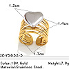 304 Stainless Steel Cuff Open Rings FS-WGD1193-05-1