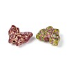Picasso Baking Paint Glass & Golden Metal Enlaced Beads DGLA-T004-54M-2