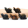 Natural Tiger Eye Carved Healing Snail Figurines PW-WG73310-03-1