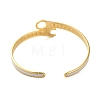 304 Stainless Steel Enamel Spanner Shaped Open Cuff Bangles for Women BJEW-M316-06G-3