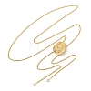 Brass Cowboy Hat Bolo Tie Lariat Necklaces NJEW-D346-01G-2