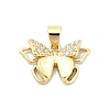 Brass Micro Pave Clear Cubic Zirconia Pendants KK-A221-16B-G-1