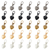 40Pcs 5 Colors Alloy Heart Slider Pull Tab FIND-DC0004-09-1