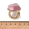 Natural Rhodochrosite & Alloy Finger Rings for Women RJEW-G375-01G-04-5