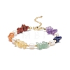 Natural Mixed Stone Chips Beaded Bracelets for Women BJEW-JB08715-1