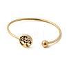 304 Stainless Steel Cuff Bangles for Women BJEW-D436-02G-4