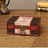 Rectangle Retro Wood Jewelry Set Storage Organizer Boxes with Lock PW-WG3375F-08-1