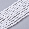 Frosted Opaque Glass Bead Strands FGLA-G002-A11-1