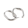 Non-Tarnish 304 Stainless Steel Oval Hoop Earrings EJEW-M218-02C-P-2