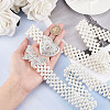 2Pcs 2 Style ABS Plastic Pearl Braided Stretch Chain Belts with Alloy Oval Clasp AJEW-CP0001-66-3