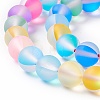 Synthetic Moonstone Beads Strands G-E573-01B-13-4